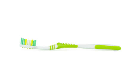 Tooth-brush . Photo closeup. Isolated on white backgroundの写真素材