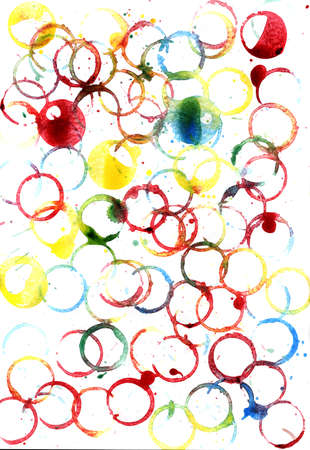 The background of the blobs, spray, prints. Traces of a paint of different coloursの写真素材