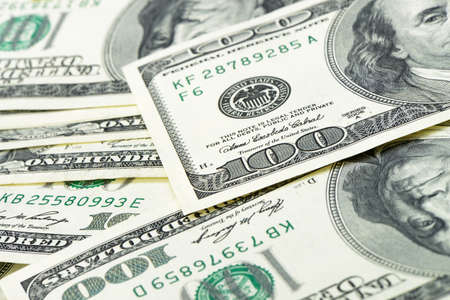 A lot of dollars.Highly detailed picture of American moneyの写真素材