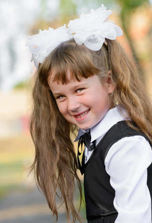 Portrait beautiful girl.  closeup outdoorsの写真素材
