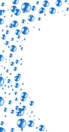 bubbles and wave water. Isolated on white backgroundの写真素材