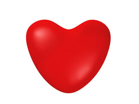 Glass heart. Isaolatet on white backgroundの写真素材