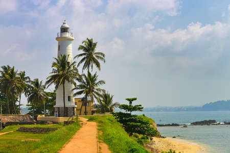lighthouse. Lighthouse on the tropical island of Sri Lankaの写真素材