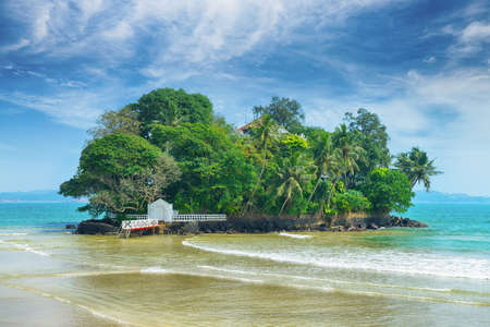island in ocean.  Beautiful shores of the Indian ocean