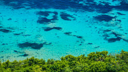 Blue Water on Nyangnyang Beach, Uluwatu, Baliの写真素材