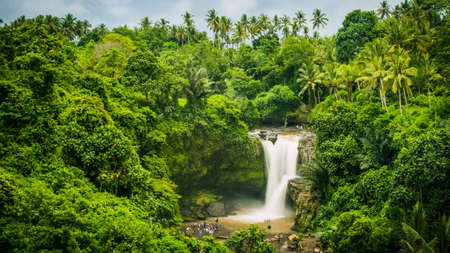Amazing Tegenungan Waterfall near Ubud in Bali, Indonesiaの写真素材