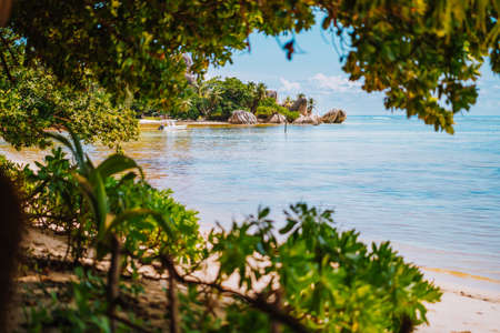 La Digue island, Seychelles, Anse Source dArgent. The island of dreams for vacation and relaxation