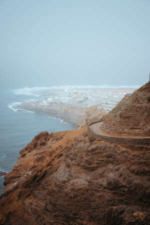 Ponta do Sol - a town in the island of Santo Antao, Cape Verde. Many new apartment building for...