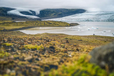 Glacial and lake in Fjallsarlon, Iceland
