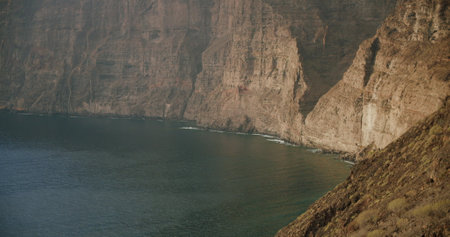 Los Gigantes during Sunset - Tenerife, Canary Islands, Spain. Volcanic beach in the Canary Islandsの写真素材