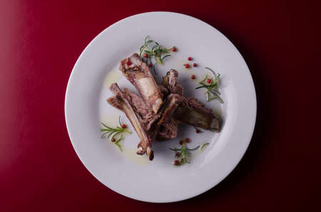 Lamb ribs recipeの写真素材