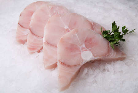 steaks cut across backbone, thickness at least half widthの写真素材