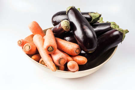 Carrot and eggplantの写真素材