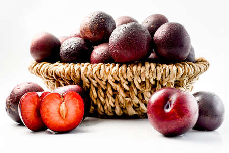 Plum Ruby basketの写真素材