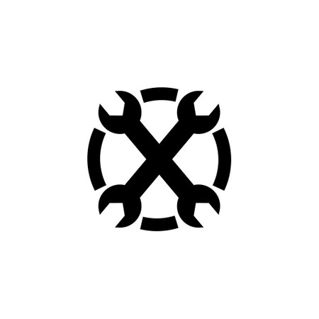 Mechanic Circle Icon Design Vector Illustrationのイラスト素材