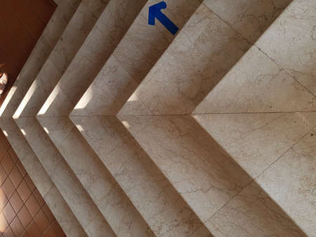 top view of the stairs of the house made of tiles. Interior concept.の写真素材