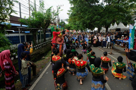Thai people in traditional costume during the celebration of Nyepi festival in Bangkok, Thailand.