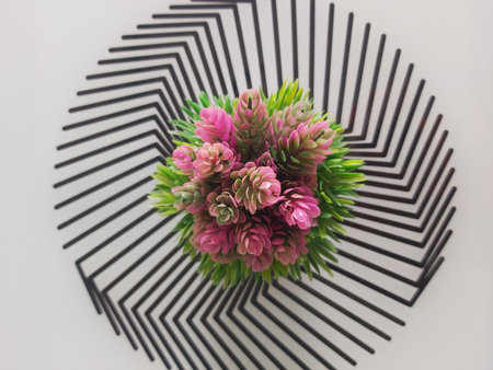 Flower on a black and white background.