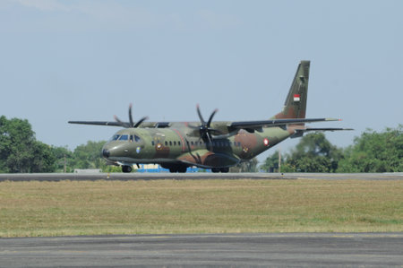 Air Force Lockheed C-130 Hercules military transport aircraft.