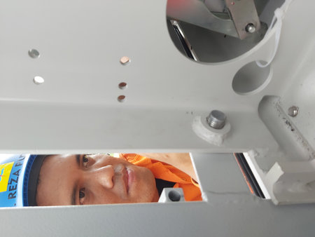 Unidentified female nurse in a helicopter.