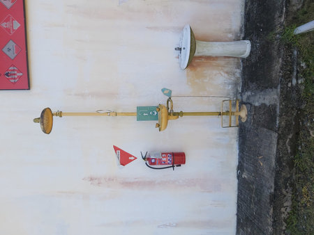 Old fashioned fishing trap on the wall of an old fishing village.の写真素材