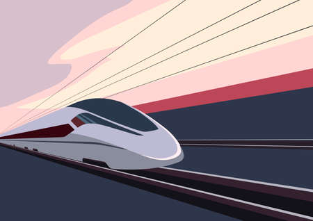 transport train speed vectorのイラスト素材