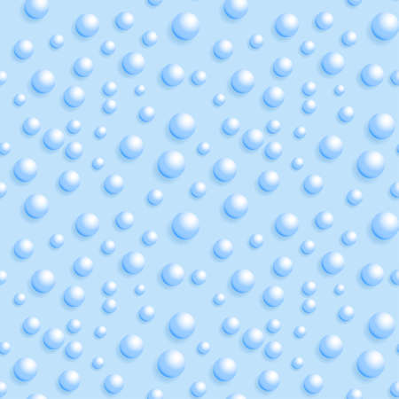 Seamless pattern with clipping mask. 3d Snowballs of different sizes with randomly scattered and shadows.のイラスト素材