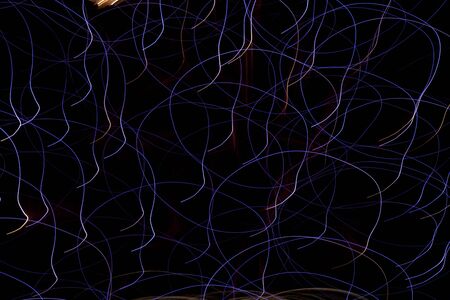 abstract bright blue background with lights that change directionの写真素材