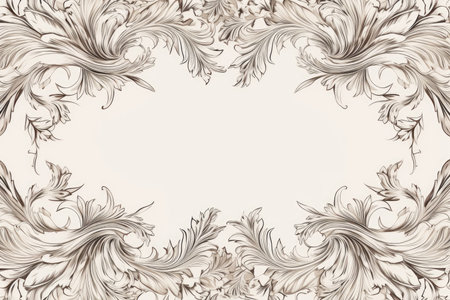 Baroque frame in classic style. Vector element for design.の素材
