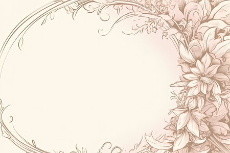 Vintage floral background with flowers in pastel colors. Hand-drawn illustration.の素材