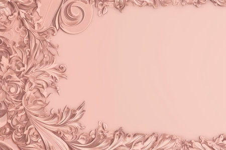 Ornament in the form of a frame on a pink backgroundの素材