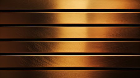golden background or texture of brushed steel plate with some reflected lightの素材