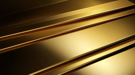 golden metal background with some reflected light in itの素材