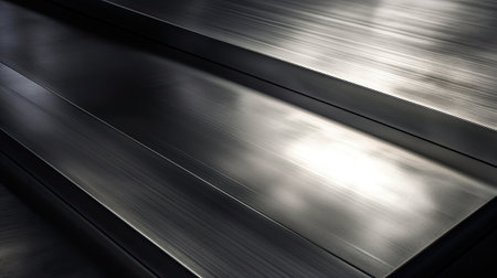 Stainless steel escalator in a shopping mall, abstract backgroundの素材