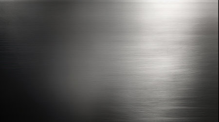 Brushed metal texture background with some added highlights and reflections in itの素材