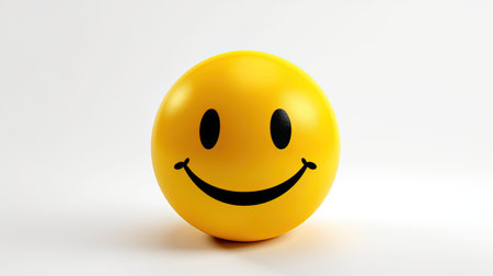 Smiley face on a white background.の素材