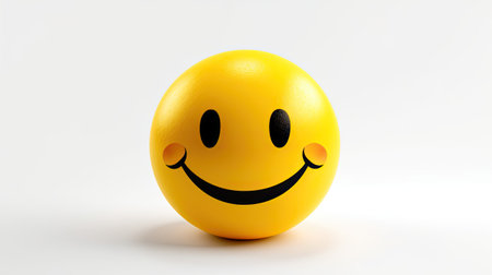 Smiley emoticon on white background.の素材