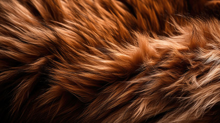 Texture of a red fox fur as background, close up view.の素材