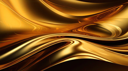 golden abstract background with some smooth lines in itの素材