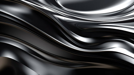 metallic chrome background with some smooth lines in itの素材