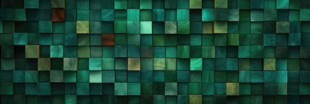 banner of multicolor square geometrical wooden pattern template with green gradientの素材