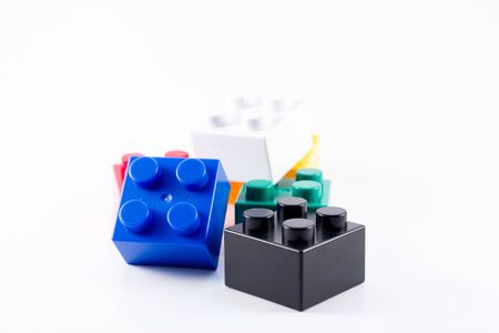 colorful toy cubesの写真素材