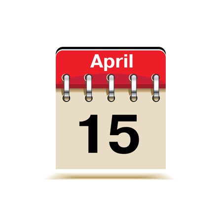 15 April Tax Day Reminderのイラスト素材