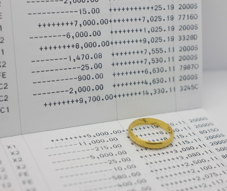 Close up of saving account Passbook