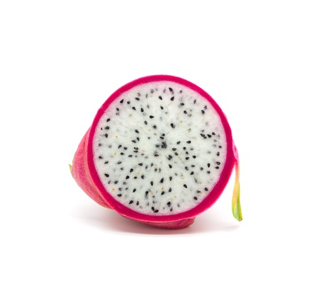 Dragon fruit on a white backgroundの写真素材