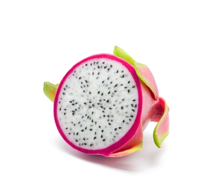 Dragon fruit on a white backgroundの写真素材
