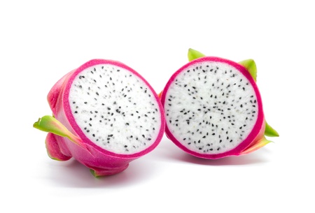 Dragon fruit on a white backgroundの写真素材