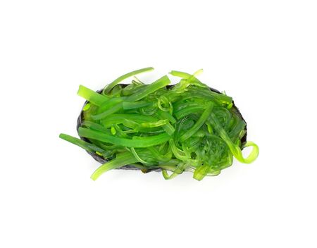 Japanese fresh maki sushi with green seaweed Chukaの写真素材