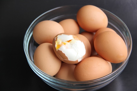 Chicken brown eggs for eating