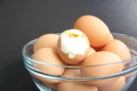 Chicken brown eggs for eating